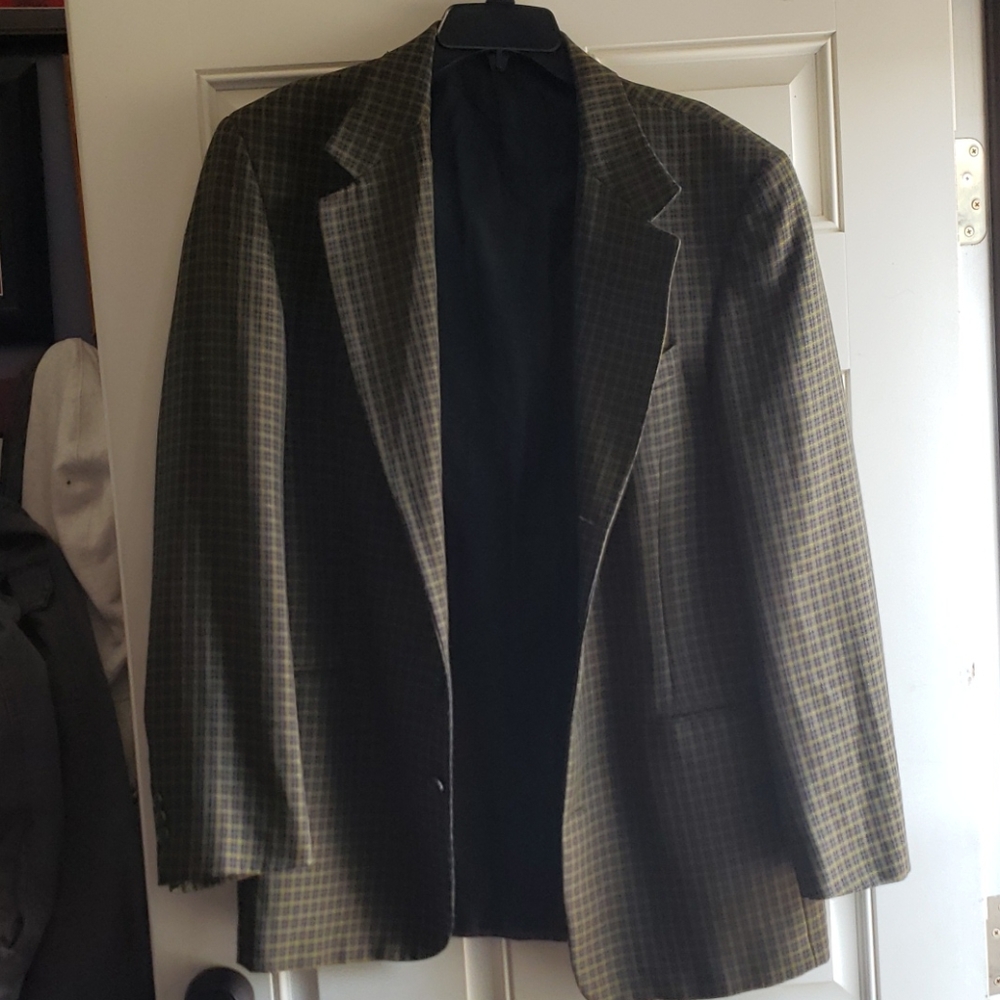 Primo blazer green and black checked size 42
